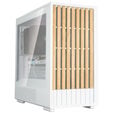 Zalman P10 Namu PC Case, Mini-Tower, mATX, Tempered Glass - White, Wood image number null