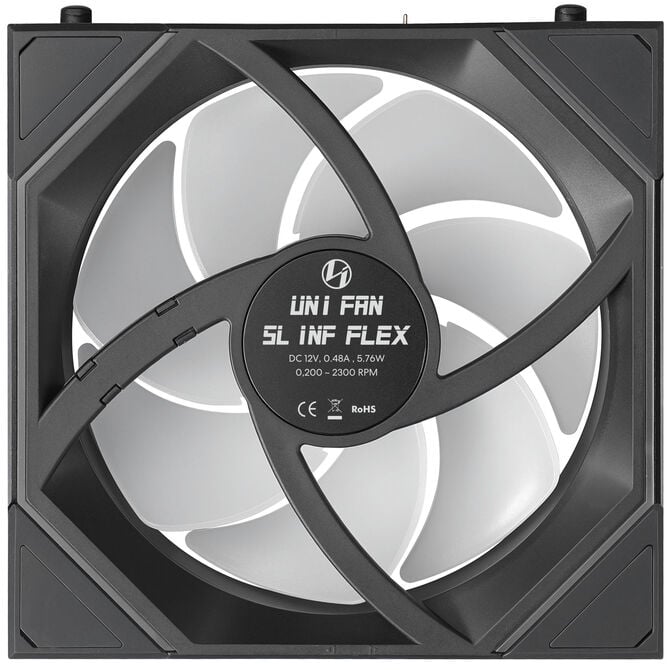 Lian Li UNI FAN SL-INF FLEX Wireless Fan, ARGB - Reverse Blade, 120mm, black, 3-pack with controller image number 6