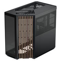 APNX V1 PC Case, Midi-Tower, ATX, Tempered Glass – Wood, Black