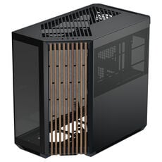 APNX V1 PC-Gehäuse, Midi-Tower, ATX, Tempered Glass - Holz, schwarz