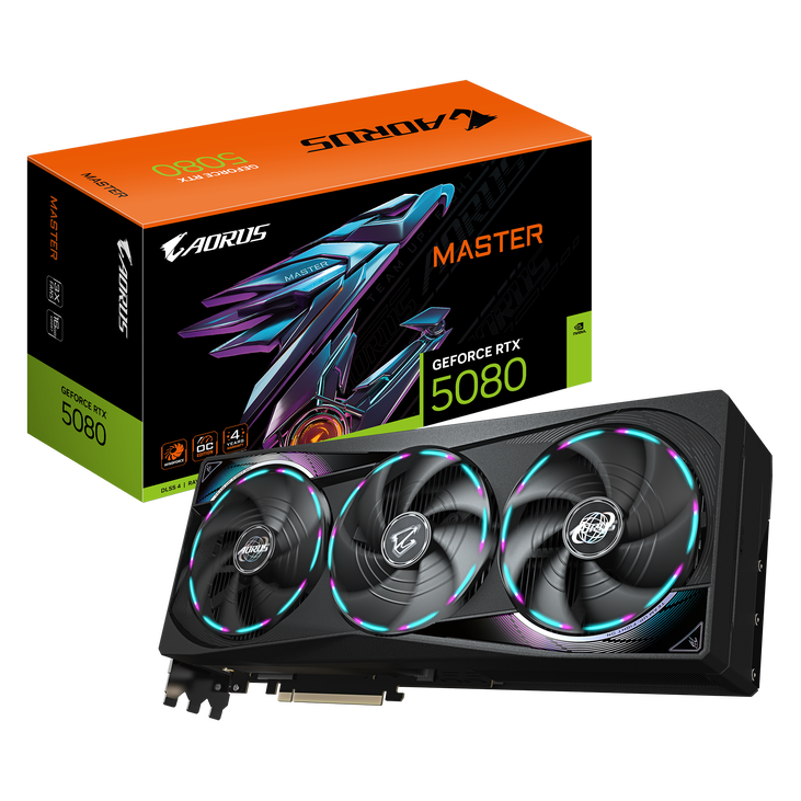 GIGABYTE Aorus GeForce RTX 5080 Master 16G, 16384 MB GDDR7 image number 0