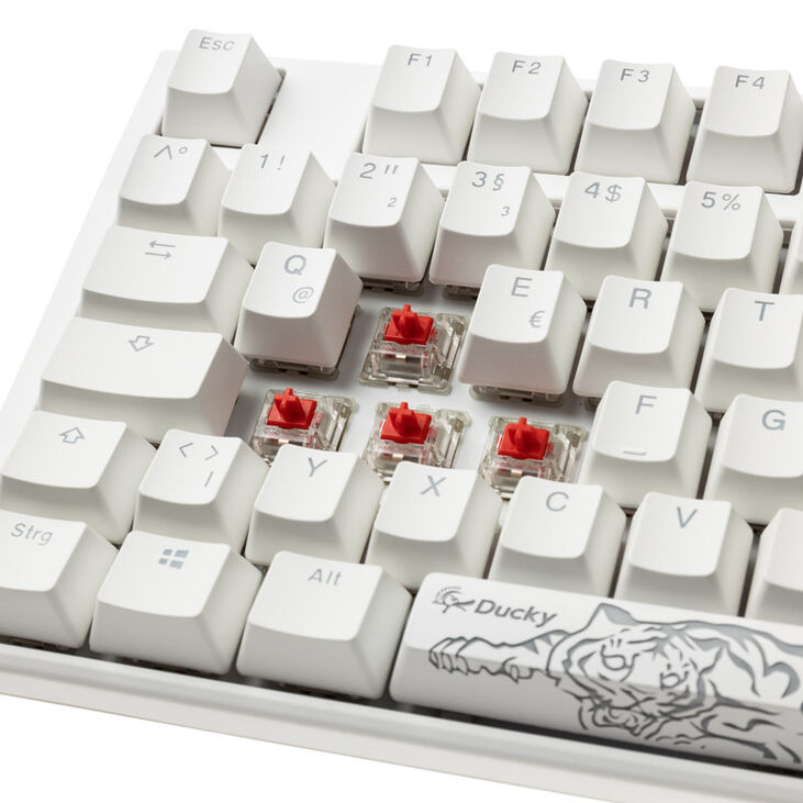 Ducky One 3 Classic Pure White Gaming Tastatur, RGB LED - MX-Red image number 4