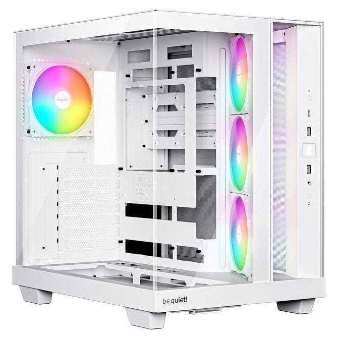 be quiet! Light Base 500 LX PC Case, Mid Tower, ATX, ARGB, Tempered Glass - white image number 0