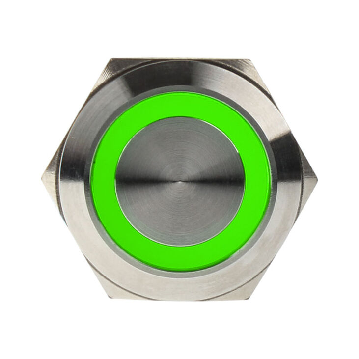 DimasTech Vandalismusschalter/-taster 22mm - Silverline - grün image number 1