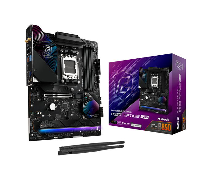 ASROCK B850 Riptide WiFi motherboard, socket AM5, AMD B850, ATX, DDR5 image number 0
