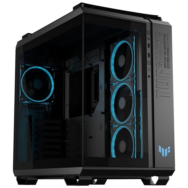 ASUS TUF Gaming GT502 Horizon PC Case, Mid Tower, ATX, Tempered Glass - Black image number 0