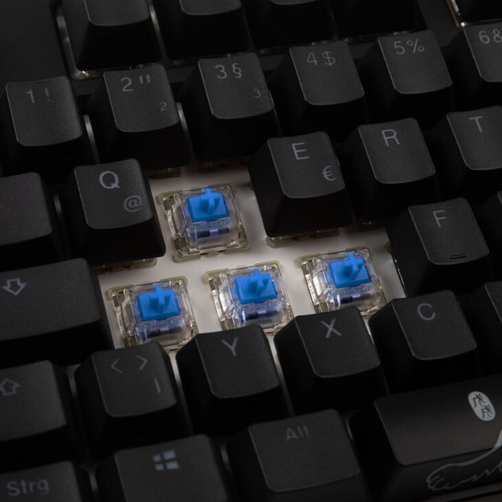 Ducky One 2 TKL PBT Gaming Tastatur, MX-Blue, RGB LED - schwarz image number 6
