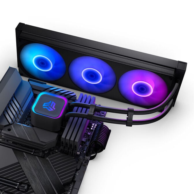 PHANTEKS Glacier One 360S25 SE DRGB AIO Liquid CPU Cooler, Black image number 3