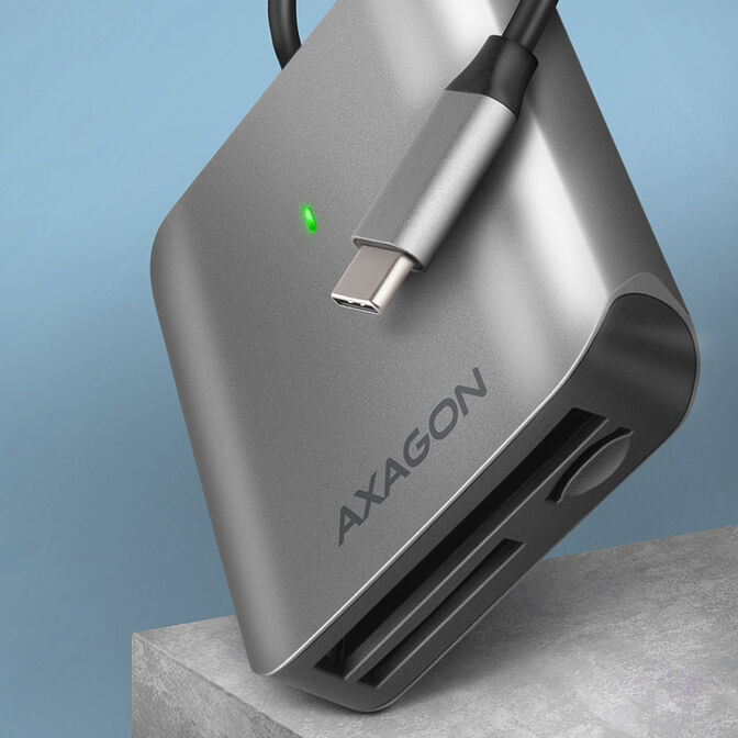 AXAGON CRE-S3C Externer Kartenleser USB-C 3.2 Gen 1, 3-Slot, SD/microSD/CF, UHS-II image number 1