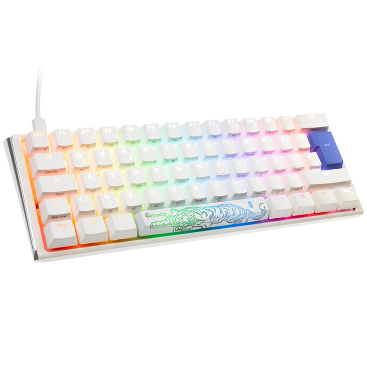 Ducky One 3 Classic Pure White Mini Gaming Tastatur, RGB LED - MX-Black image number 0