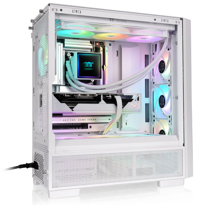 Thermaltake S380 TG ARGB PC-Geh&auml;use, Midi-Tower, ATX, Tempered Glass - inklusive 4x 120-mm-L&uuml;fter, wei&szlig; image number 5