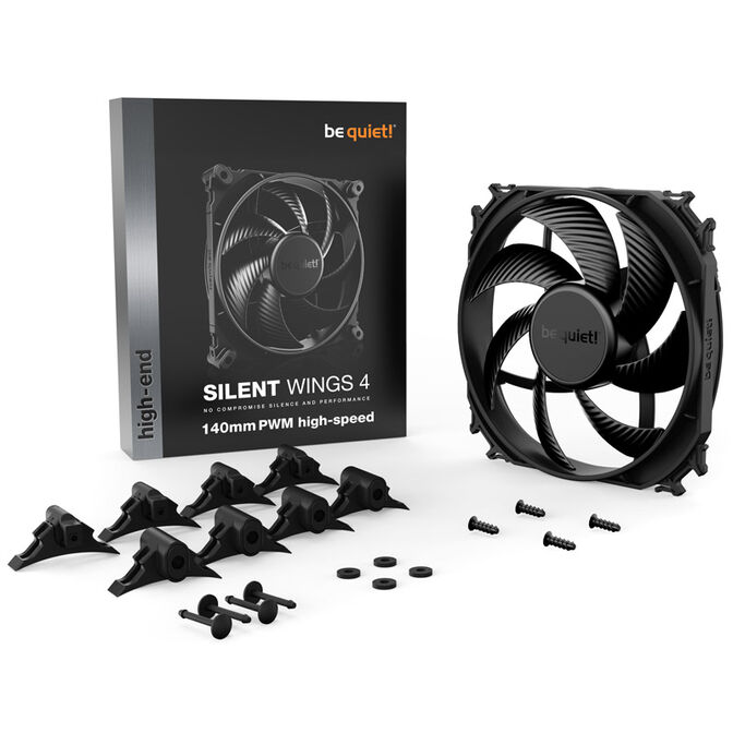 be quiet! Silent Wings 4 PWM Fan - 140mm, black, High Speed image number 3