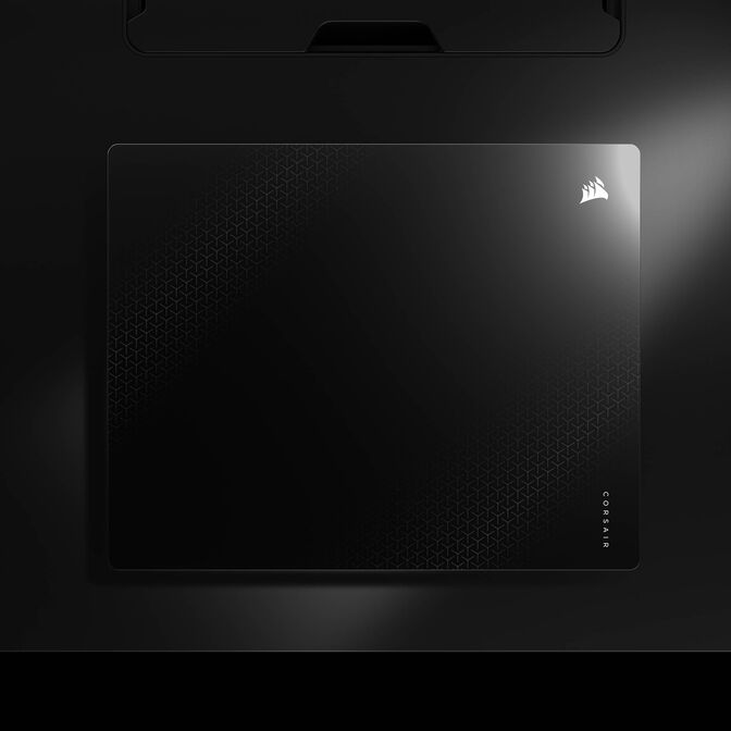 Corsair MM Glass Mauspad, matte Glasoberfl&auml;che, rutschfeste Basis - schwarz, 40cm x 50cm image number 7