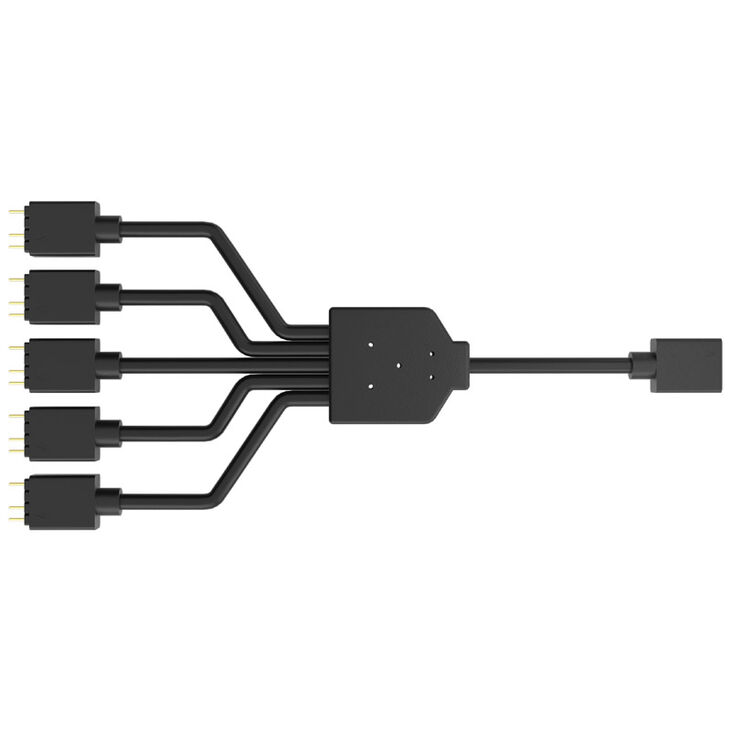 Cooler Master Addressable RGB Splitter Cable, 1 to 5 - black image number 3