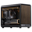 Jonsbo D33 Wood PC Case, Mini Case, mATX, Tempered Glass - Black, Wood image number null
