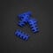 King Mod Service 8-Slot Cable Comb 3mm small - blue - set of 5