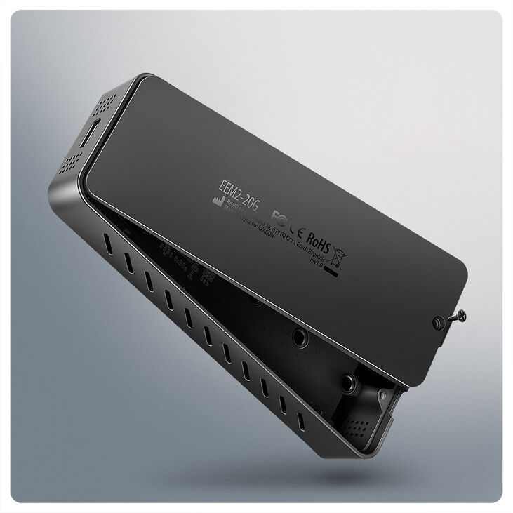 AXAGON EEM2-20G NVMe SSD enclosure, USB-C 3.2, 20 Gbps, 2230 - 2280 - black image number 1