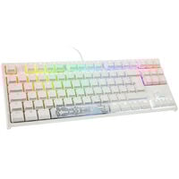 Ducky One 2 TKL PBT Gaming Tastatur, MX-Silent-Red, RGB LED - weiß