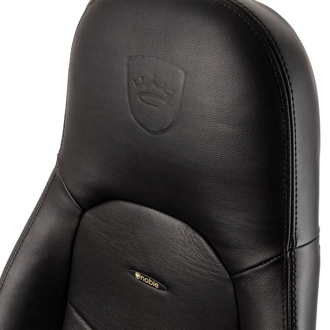 noblechairs ICON Real Leather Gaming Chair - Black/Black image number 4