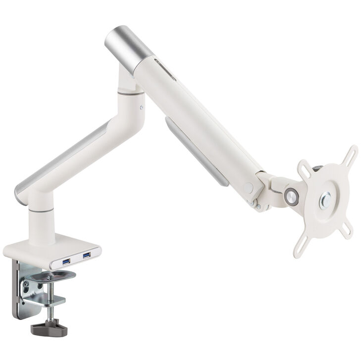 Alterzone Arm One USB Aluminum Monitor Arm, 2 x 3.0 USB Ports, Weiß image number 0