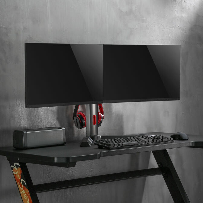 Alterzone Pro Duo Gaming Monitor Stand, Black image number 8