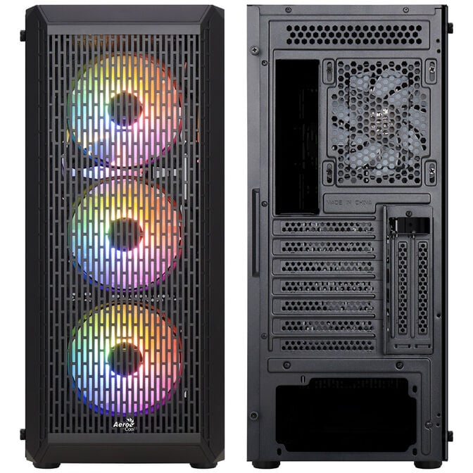 Aerocool Beam-G-BK-v2 Midi-Tower, Tempered Glass - schwarz image number 2