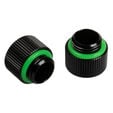 Bitspower Touchaqua Adapter straight G1/4 inch female to G1/4 inch female - 2 pack, 10mm, black image number null