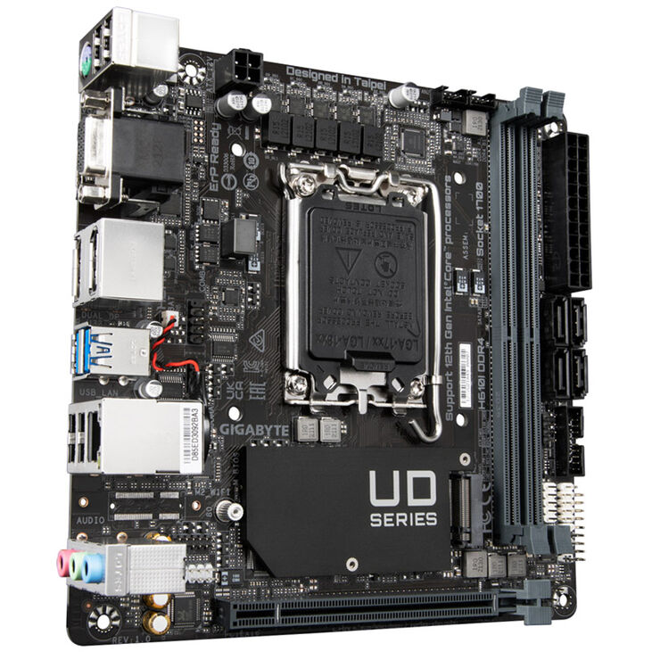 GIGABYTE H610I DDR4 Mainboard, Sockel LGA 1700, Intel H610, Mini-ITX, DDR4 image number 1