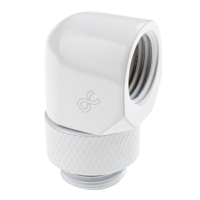 Alphacool Eiszapfen L-Verbinder drehbar G1/4 AG auf G1/4 IG - 4 St&uuml;ck wei&szlig; image number 1