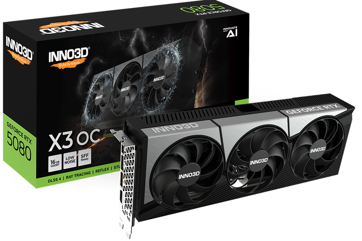 INNO3D GeForce RTX 5080 X3 Gaming OC, 16384 MB GDDR7 image number 0