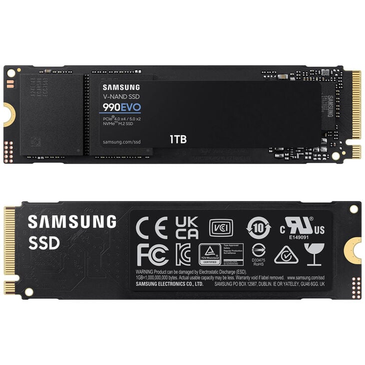 Samsung 990 EVO Series NVMe SSD, PCIe 4.0 M.2 Type 2280 - 1 TB image number 3