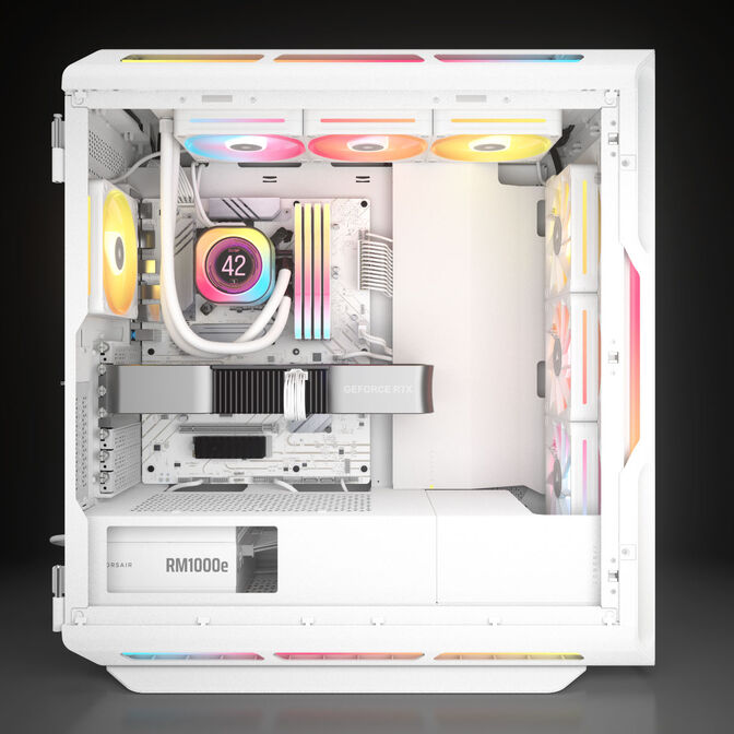 Corsair RMe Series RM1000e 80 PLUS Gold Power Supply, modular, ATX 3.1, PCIe 5.1 - 1,000 Watts, white image number 13