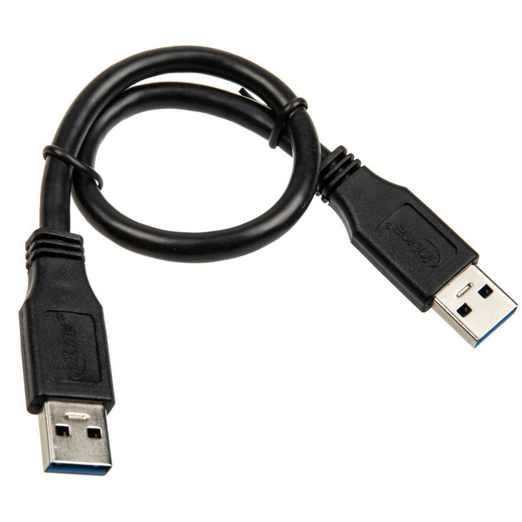 InLine USB 3.0 Kabel, A auf A, schwarz - 0,3m image number 1