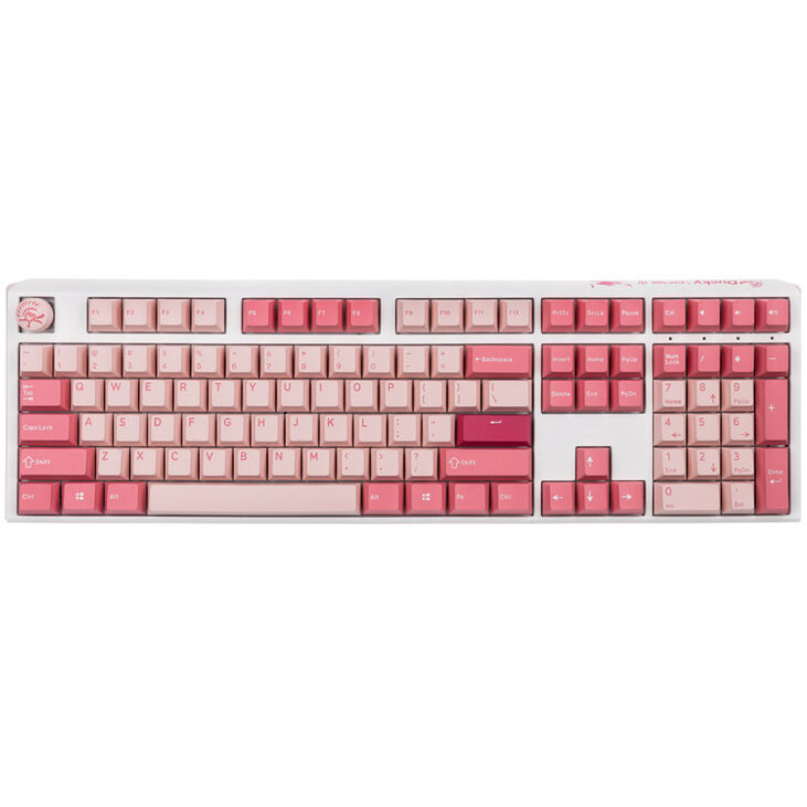 Ducky One 3 Gossamer Pink Gaming Tastatur - MX-Black Clear Top (US) image number 1