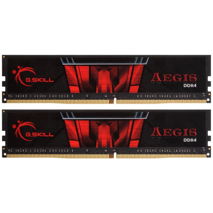 G.Skill AEGIS, DDR4-3000, CL16 - 16 GB Dual Kit, red image number 1