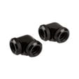 Corsair Hydro X Series XF Hardline Adapter 90 Degree 12mm OD to 12mm OD Hardtube - 2 Pack, Black image number null