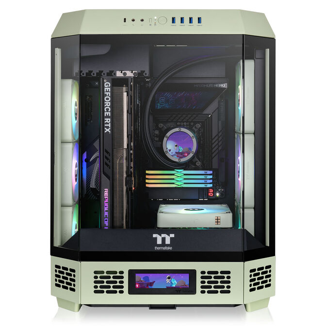 Thermaltake The Tower 600 PC-Geh&auml;use, Midi-Tower, ATX, Tempered Glass - Matcha Green image number 4