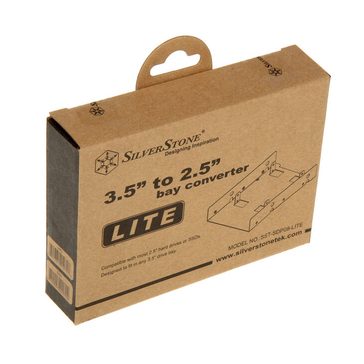 SilverStone SST-SDP08-Lite Bay Converter 3,5 to 2x 2,5 Zoll image number 2