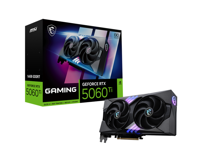MSI GeForce RTX 5060 Ti Gaming OC, 16384 MB GDDR7