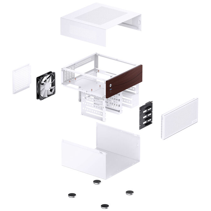 Jonsbo N4 NAS-Geh&auml;use, Micro-ATX - wei&szlig; image number 13