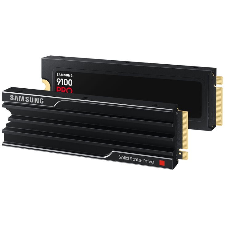 Samsung 9100 PRO Series NVMe SSD, PCIe 5.0 M.2 Type 2280, with heatsink - 2TB image number 1