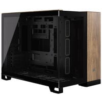 Corsair 2500X Micro-ATX Case, Tempered Glass - black / walnut wood