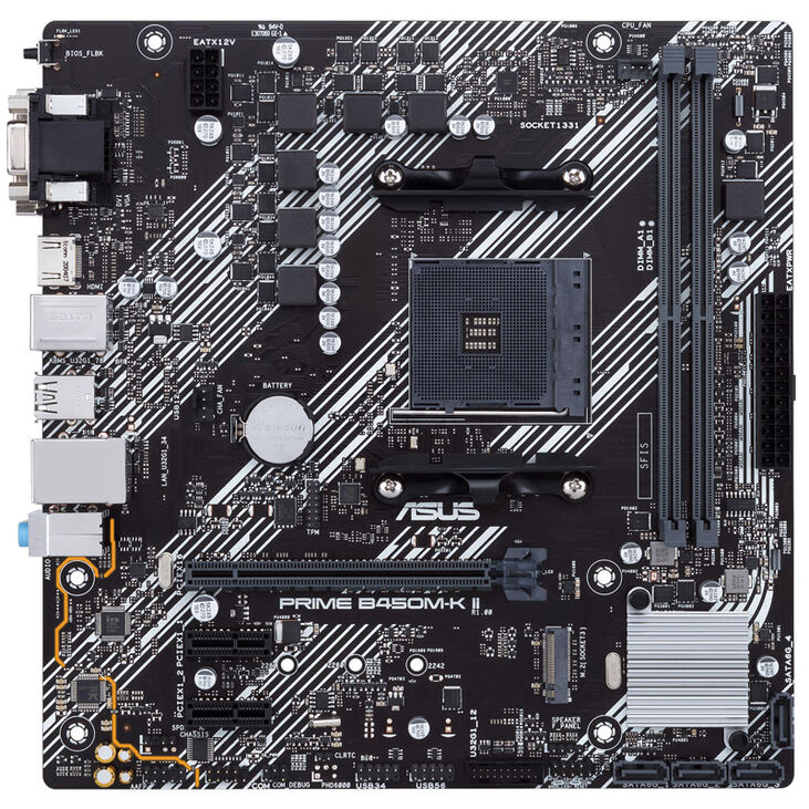 ASUS PRIME B450M-K II, AMD B450 motherboard - Socket AM4 image number 2