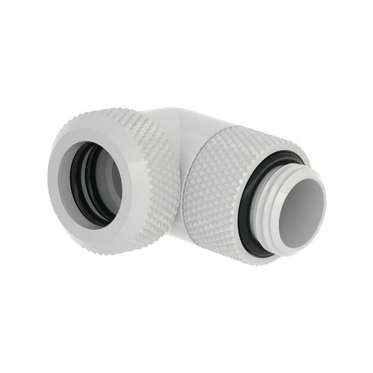 Barrow Multi-Link Adapter Connection 90 Degrees G1/4 Inch Female Thread to 12mm OD Hard Tube - Rotatable, White image number 0
