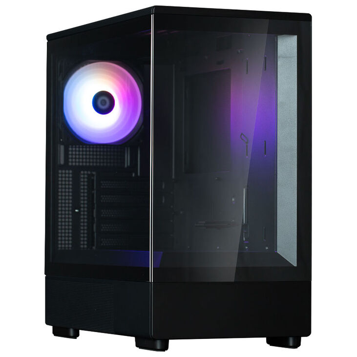 Zalman P10 PC Case, Mini Tower, mATX, RGB, Tempered Glass - Black image number 0