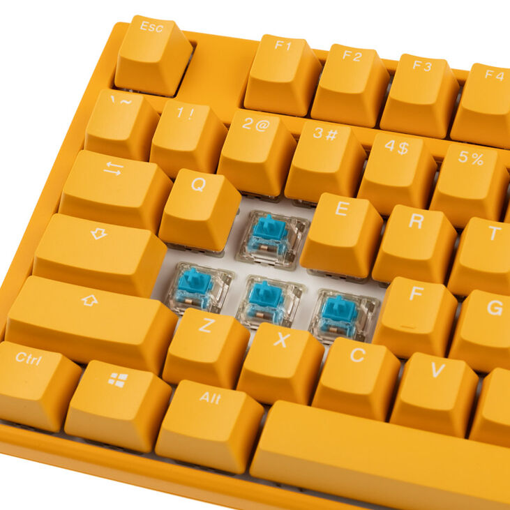 Ducky One 3 Yellow TKL Gaming Keyboard, RGB LED - MX-Blue (US) image number 4