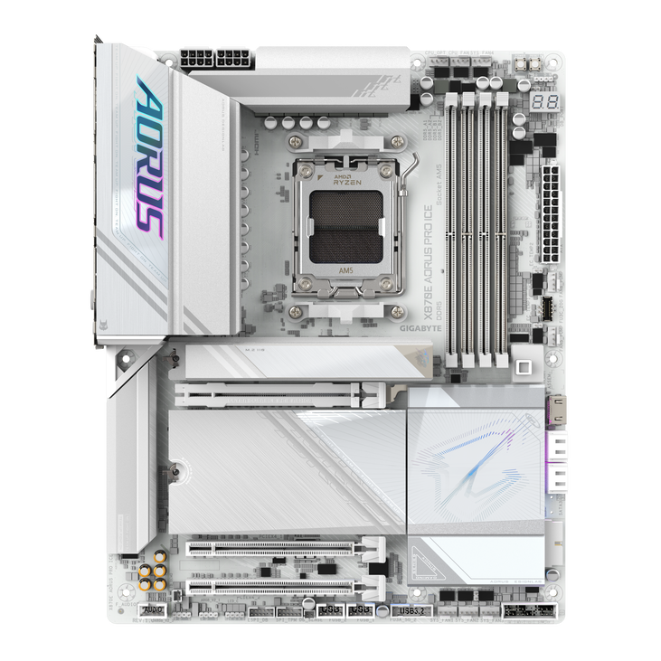Gigabyte X870E AORUS PRO ICE Mainboard, Sockel AM5, AMD X870E, ATX, DDR5 image number 1