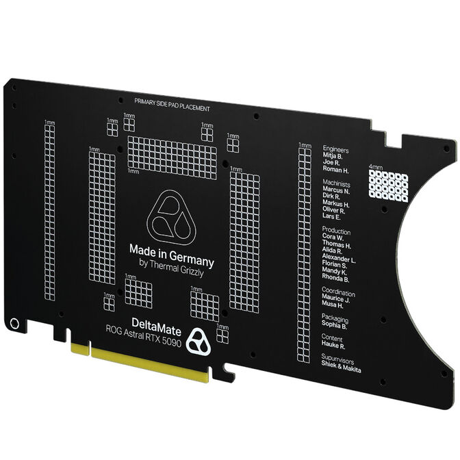 Thermal Grizzly DeltaMate GPU-Wasserk&uuml;hler f&uuml;r Astral RTX 5090, ARGB, mit Backplate - Acryl, schwarz image number 5