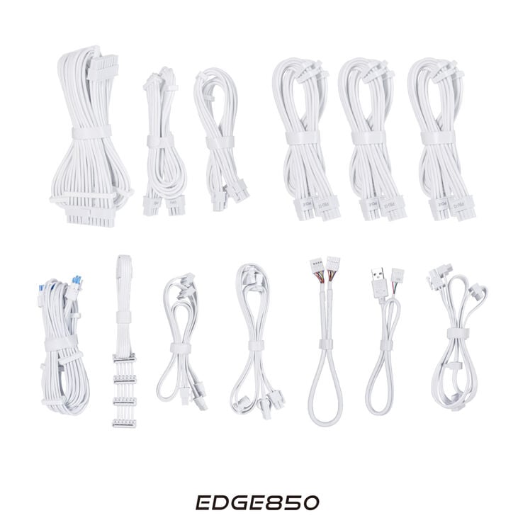 Lian Li EDGE EG0850 80 PLUS Platinum Power Supply, PCIe 5.1, ATX 3.1 - 850 Watt, White image number 9