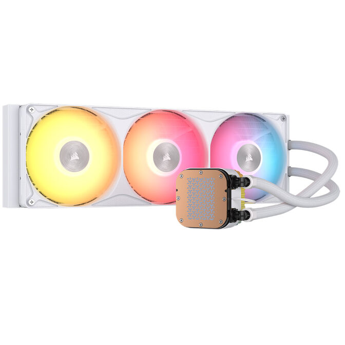 CORSAIR NAUTILUS II 360 RS ARGB CPU Water Cooling, 360 mm, RS-II-ARGB Fans - White image number 1